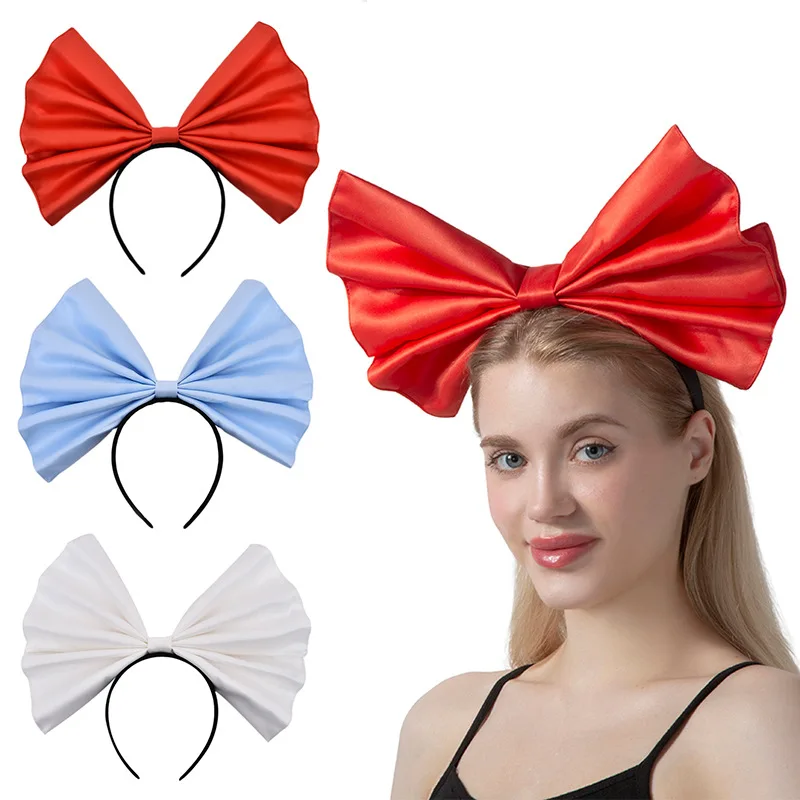 

2022 Fashion Women Korean Version Exaggerated Matte Big Bow Headband Party Photo Performance Headwear Hair Accessories Clothing