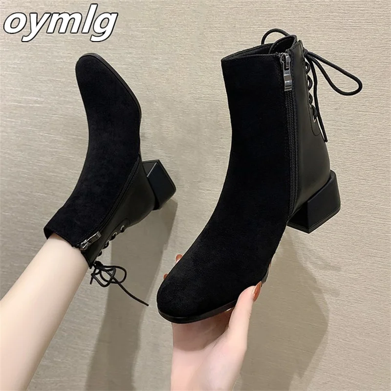 

2022 autumn and winter Internet celebrity fashion women's boots trendy fashion comfortable temperament lace-up short boots women