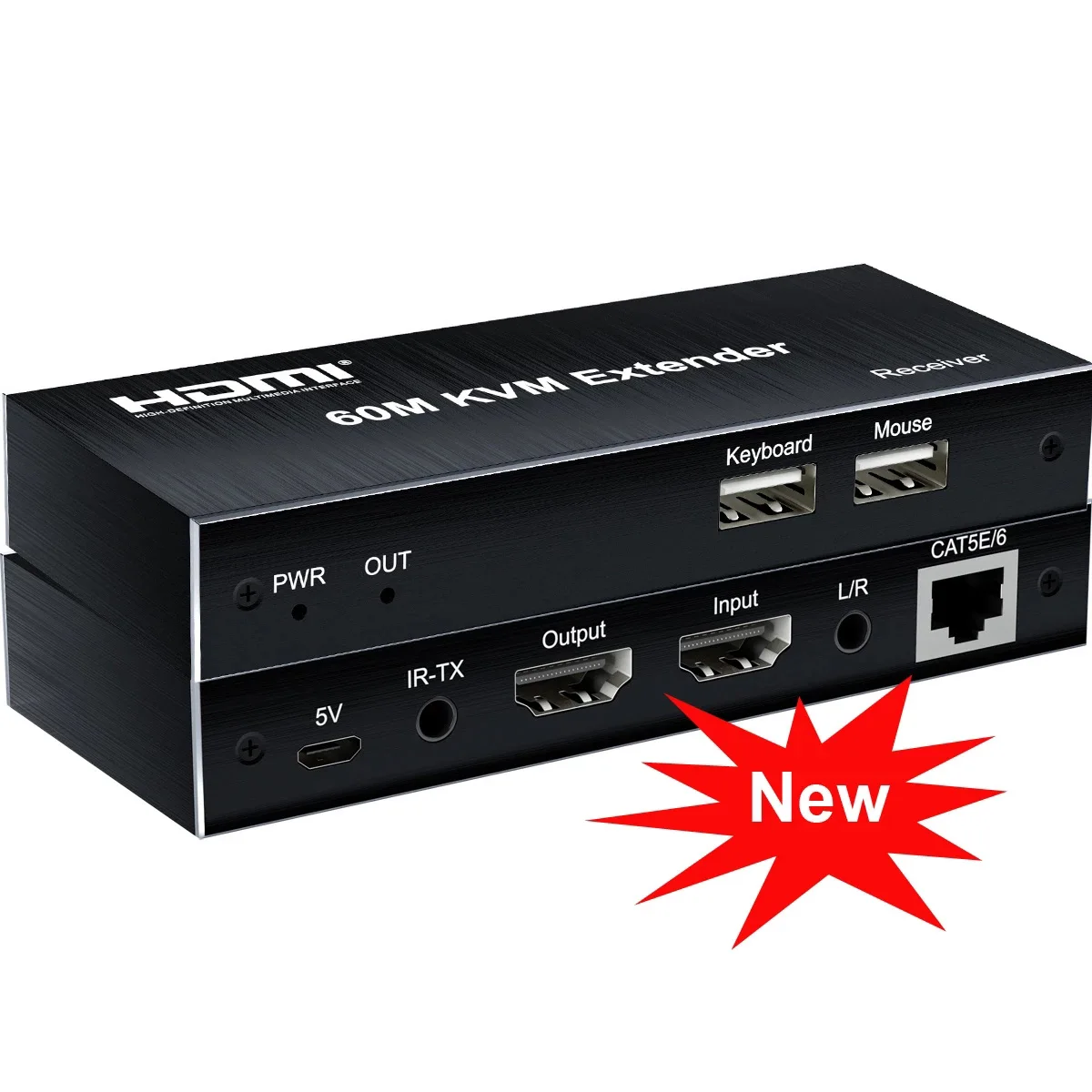 

HDMI KVM Extender Over Cat5e/6 Rj45 60M USB HDMI KVM Switch Extension sharing USB Mouse Keyboard Loop IR for PS3 PS4 Xbox PC TV