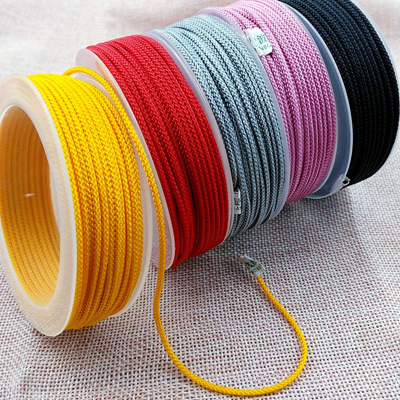 

1,8 мм нейлоновый шнур нить китайский узел макраме шнур браслет плетеный шнур DIY кисточки вышивка бисером для веревки Шамбала