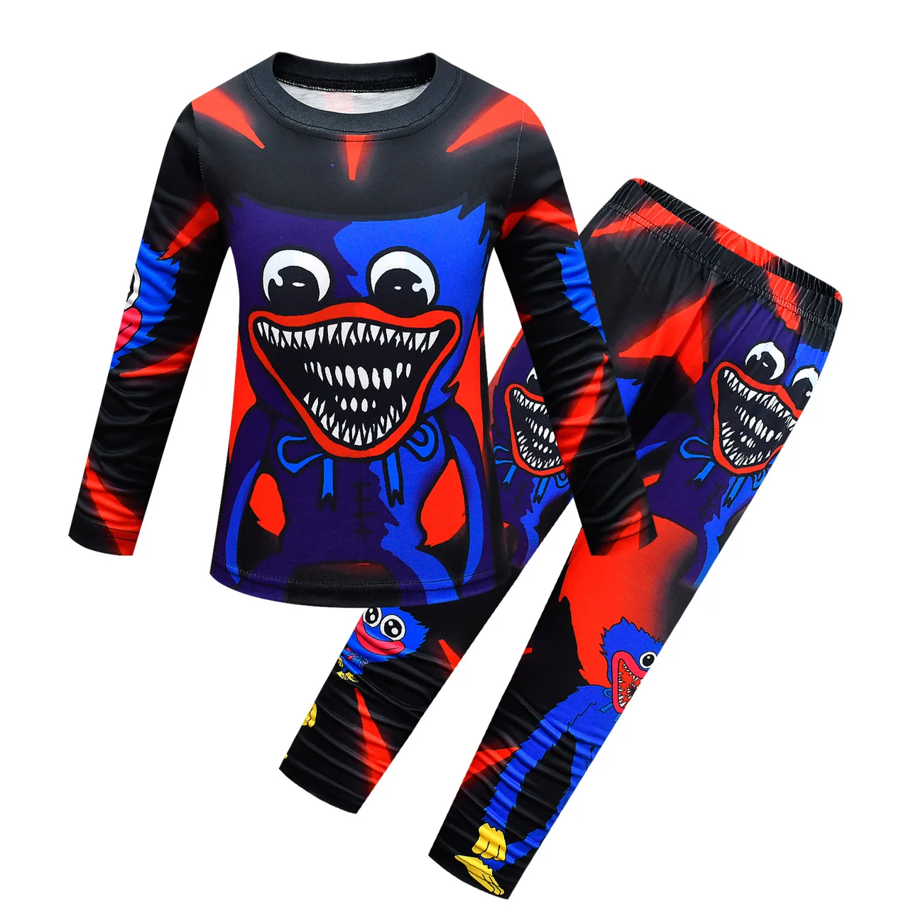 

Huggy Wuggy Kids Clothes for Boys Girls Poppy Playtime Pajamas Long Sleeve Tops + Pants 2pcs Sets Baby Children casual Outfits