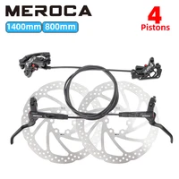 meroca m4 mtb hydraulic disc brake4piston wcooled full metal pad cnc mountain bike brake bike accessories bicycle brake cable