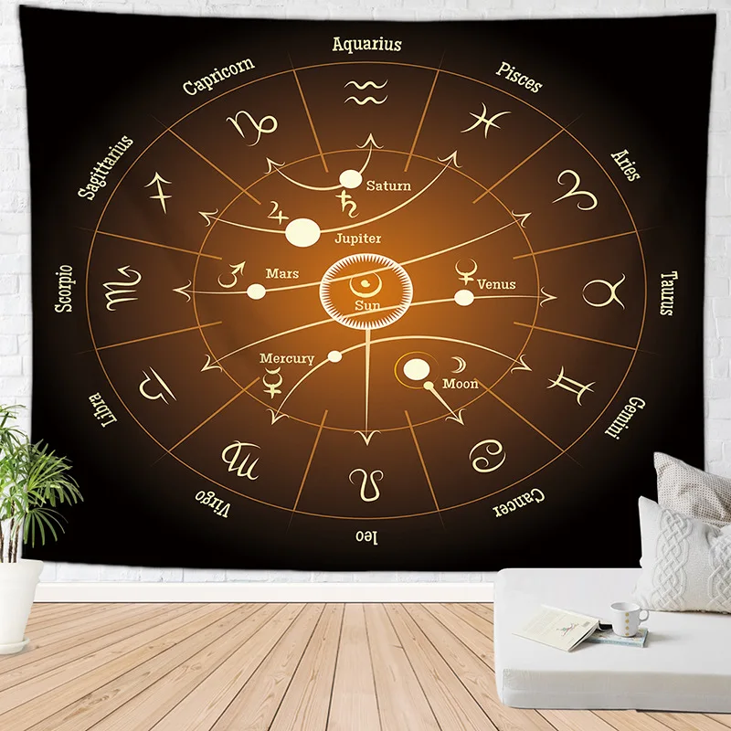 

Wall Tapestry Direct Constellation Series Digital Print Home Decoration Background Cloth Wall Hanging Beach Towel Seat Blanket