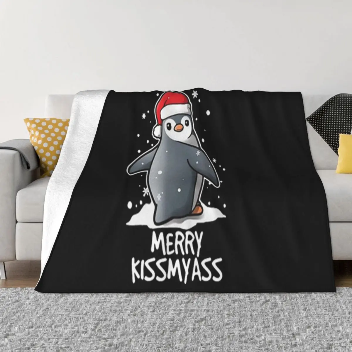 Пингвины Merry Kissmyass рождественские животные тренд ретро милый узор для фитнеса