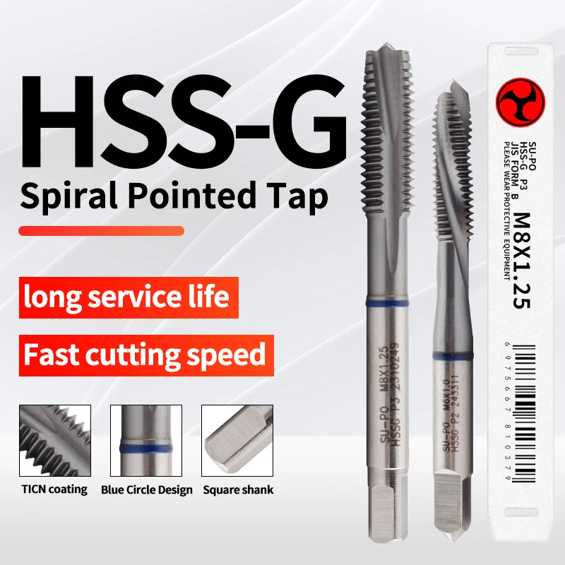 

BOSS TAPS HSS-G JIS Стандартные метчики для нержавеющей стали M2 M2.5 M3 M4 M5 M6 M7 M8 M10 M12