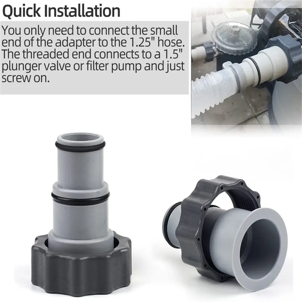 

Durable Plastic Water Sports Connector Pool Hose Adapter A W/Collar Swimming Pool Accessories Threaded Connection Pumps