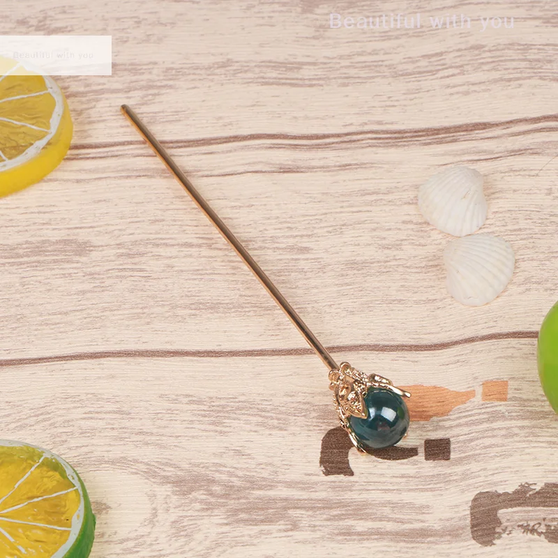 

1Pc Blue Hair Claw Plate Hairpin Headdress Hair Sticks Ornaments Ancient Style