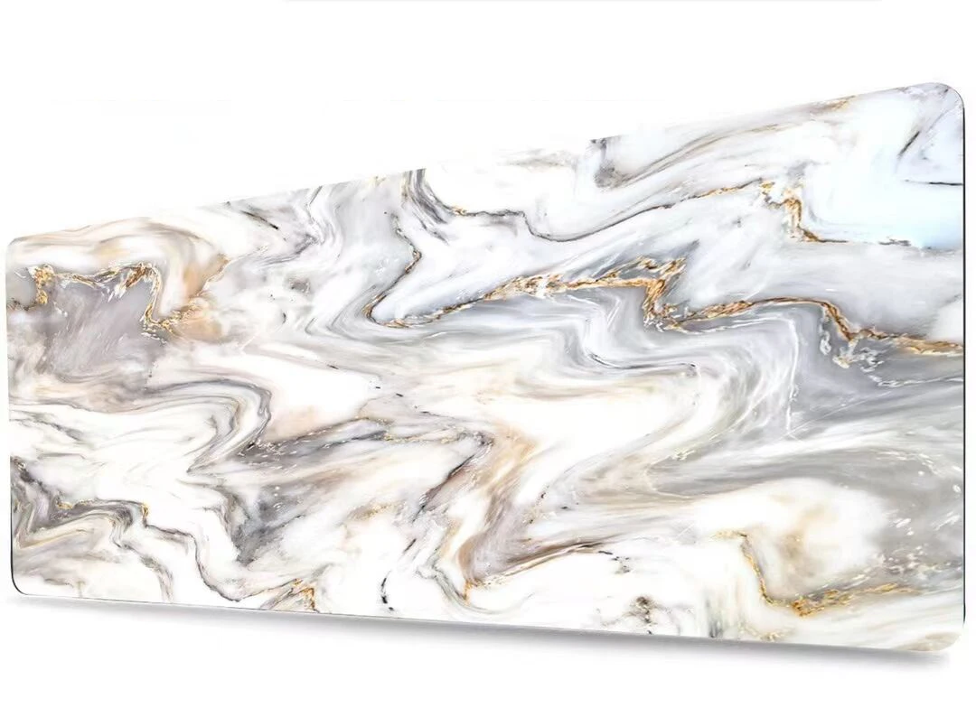 

90X40/80x30cm Large Marble Desk Pad Gaming Accessories Mouse Pad Waterproof Desk Mat Computer Keyboard Table Decoration Cover
