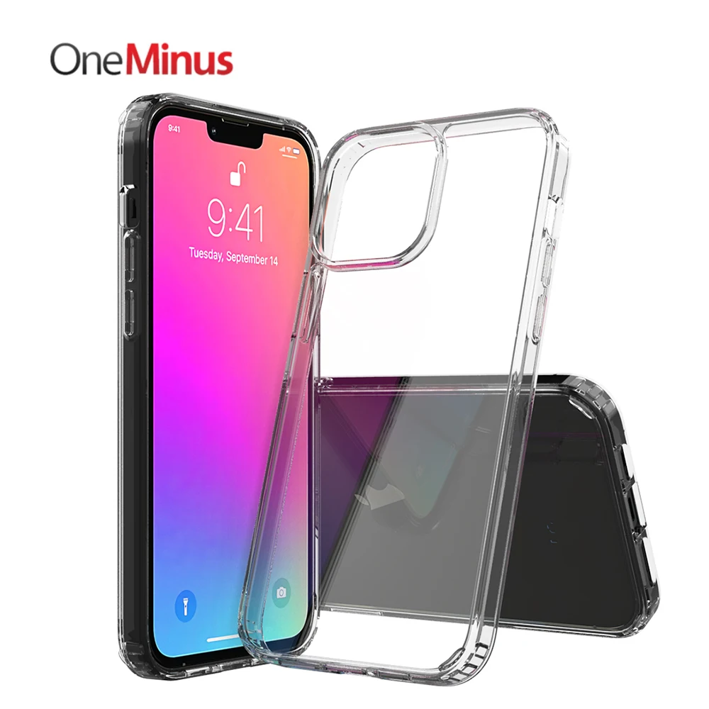 

For iphone 13 Pro Max Case apple 13 mini Cover Shock-resistant Crystal Transparent Hard Back Slim Funda Thin Phone Clear Shell