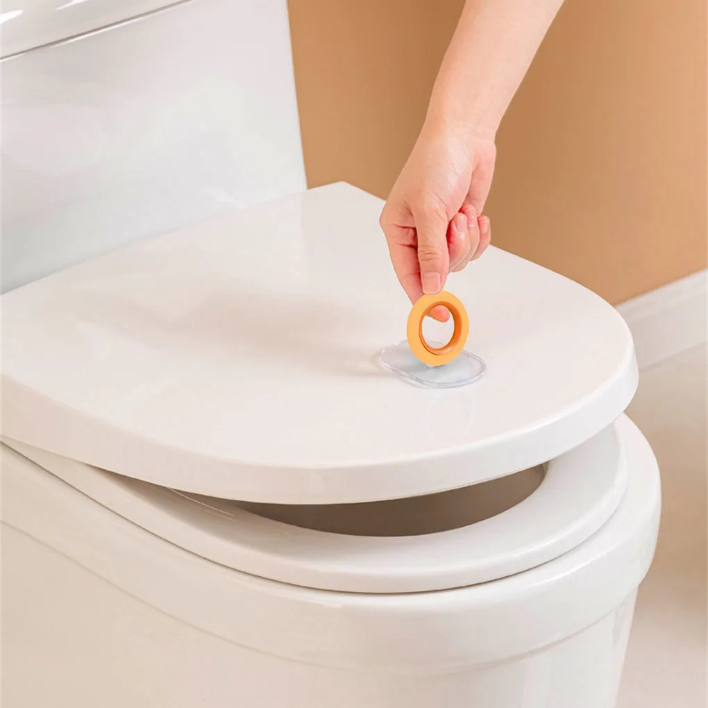 

Toilet Seat Cover Lifter Round Traceless Self-adhesive Lid-mounted Lift Handle Indoor Home Lifting Tool Toilet Seat Lifter