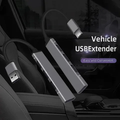 Автомобильный 4-портовый USB-концентратор, высокоскоростной мульти-сплиттер типа C, аксессуары для Geely Monjaro Xingyue L 2022 2023 2024