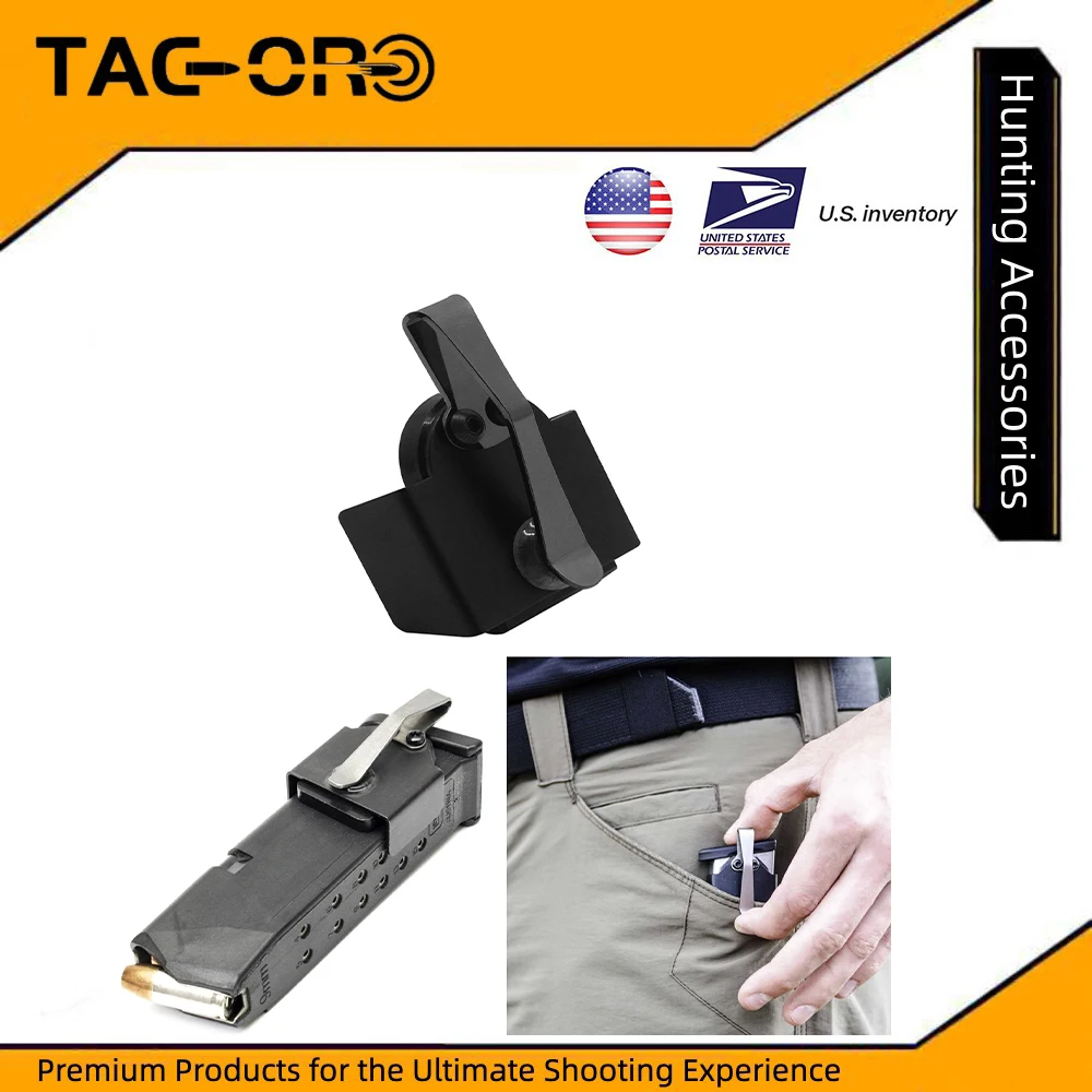 

Magnet Pocket Mag Holder Heavy Duty Magnetic Pocket Magazine Holder Speed Holster Mount for All 9MM Handguns Mag