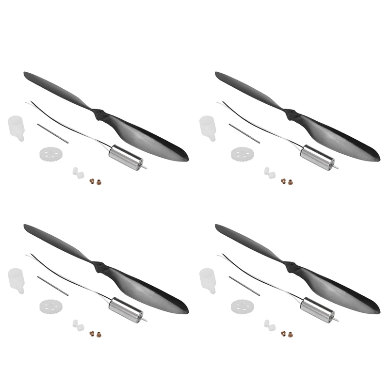 

4X Gear Box 820 Coreless Cw Motor +Propeller Combo Set For Rc Models DIY
