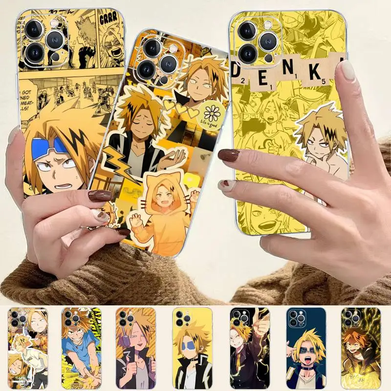

Denki Kaminari My Hero Academia Phone Case For iPhone 8 7 6 6S Plus X SE 2020 XR XS 14 11 12 13 Mini Pro Max Mobile Case
