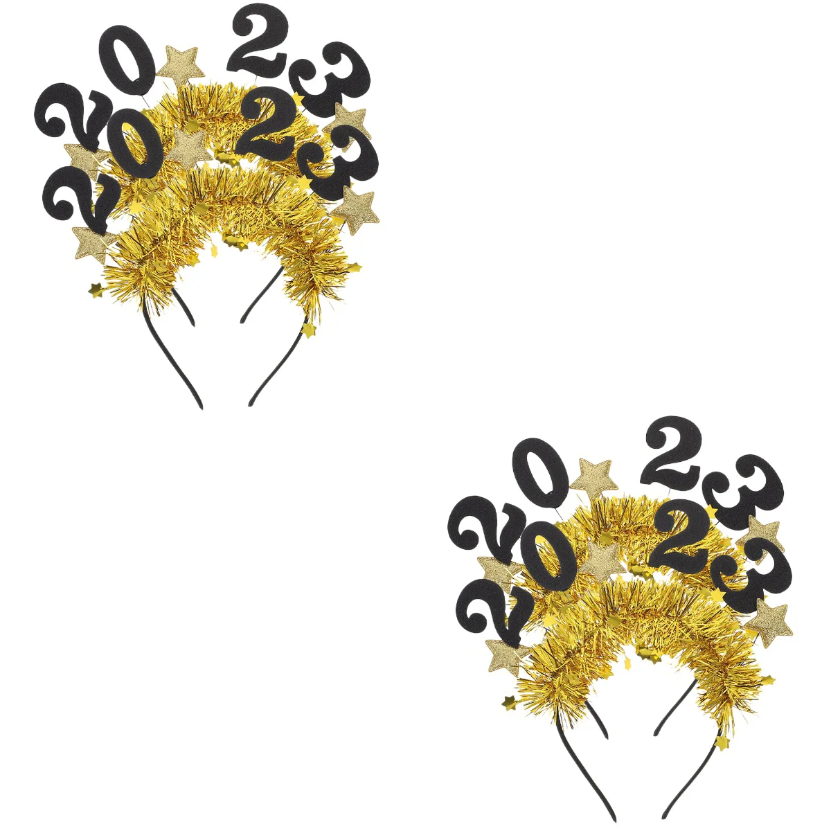 

4 pcs New Year Headband 2023 New Years Eve Party Hair Hoops Party Photo Props