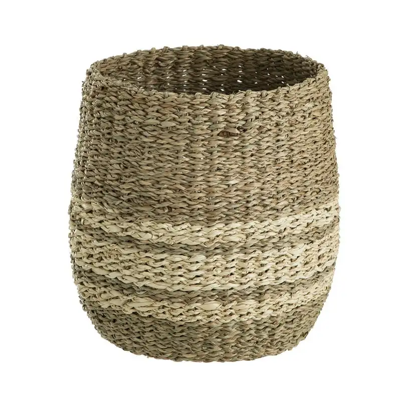 

Seagrass & Palm Leaf Decorative Storage Basket, 9.8 Small plastic basket Bathroom organizer Crates Cesto ropa sucia infantil Fol