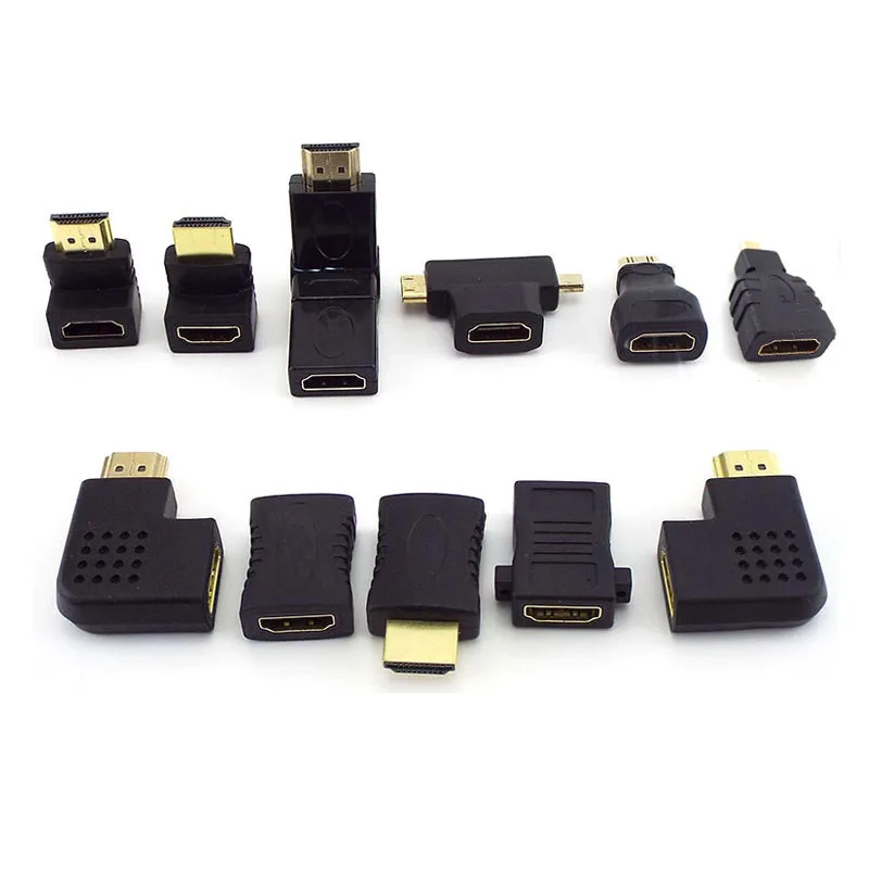 

Male Female Mini Micro HDMI-compatible Connector Adapter Extender Cable Laptop for Wall TV HDTV Converter