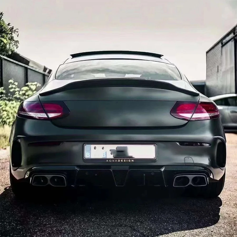 Для Mercedes Benz C Class W205 C43 C63 2 двери углеродное волокно Автомобильный задний бампер