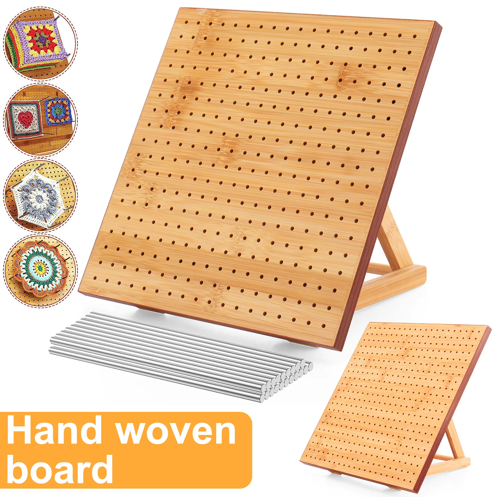 

Wooden Blocking Board Crochet Board with Adjustable Stand Granny Square Blocking Board for Beginner Knitting Lover Crocheting
