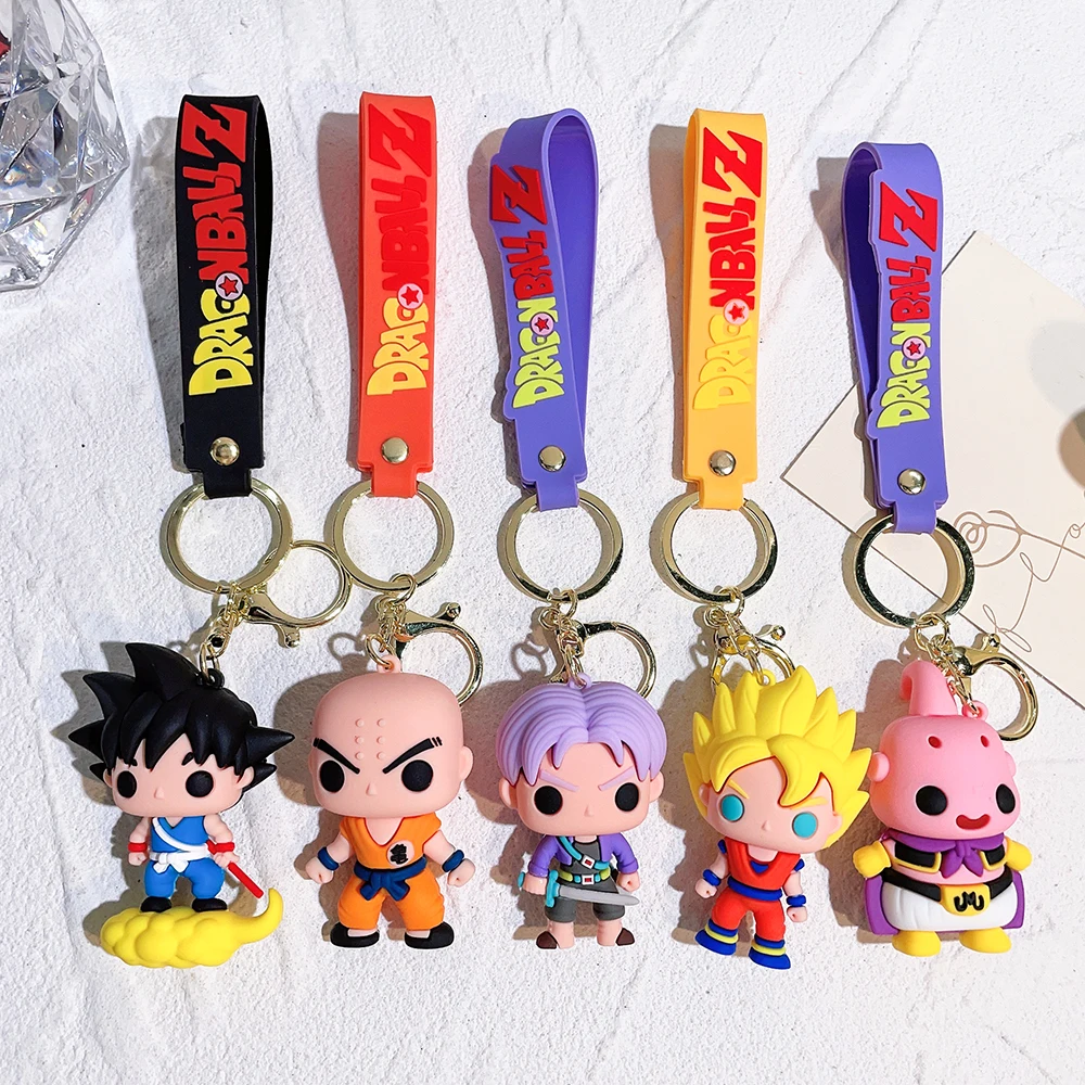

Dragon Ball Keychain Anime Figure Trunks Son Goku Piccolo Majin Buu Vegeta Key Chain PVC Action Figures Model Toys Gift For Fans