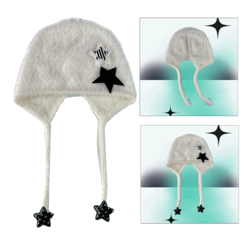 

Winter Knitted Hat for Men Windproof Handmade Cold Weather Skiing Riding Hat