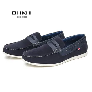 BHKH 2022 Autumn Men Loafers Shoes Fashion Smart Casual Shoes Leather Man casual shoes Office work F
