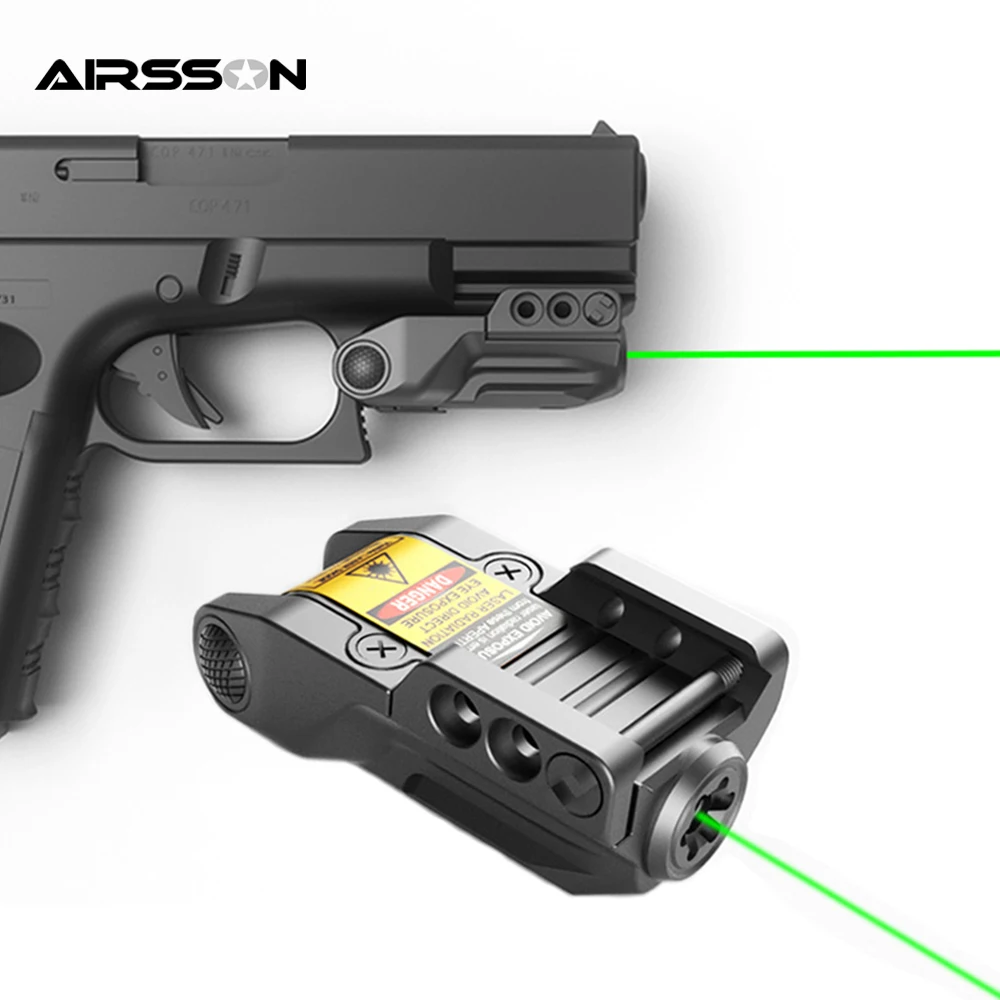 

Tactical Green Laser Sight Low Profile USB Rechargeable Green Dot Laser Sight for Pistol Handgun Airsoft Hunting Green Laser