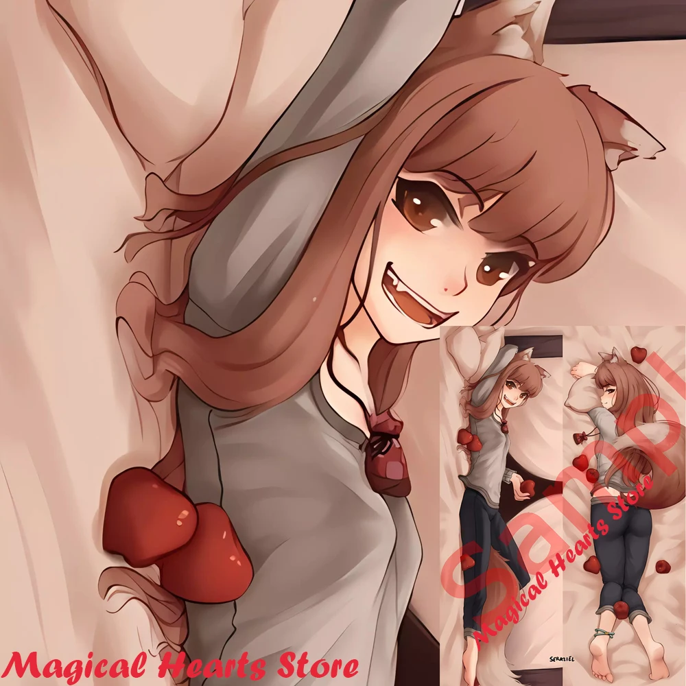 

Dakimakura Anime Holo Spice and Wolf Pillowcase Double-sided Print Home Bedding Hugging Full Body PillowCover Case Dropshipping
