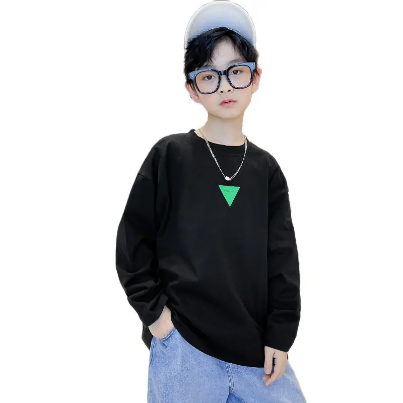 

Женская Осенняя футболка с длинным рукавом, пуловеры, новые весенние повседневные топы, корейские белые рубашки для подростков 8, 10, 12, 14 лет