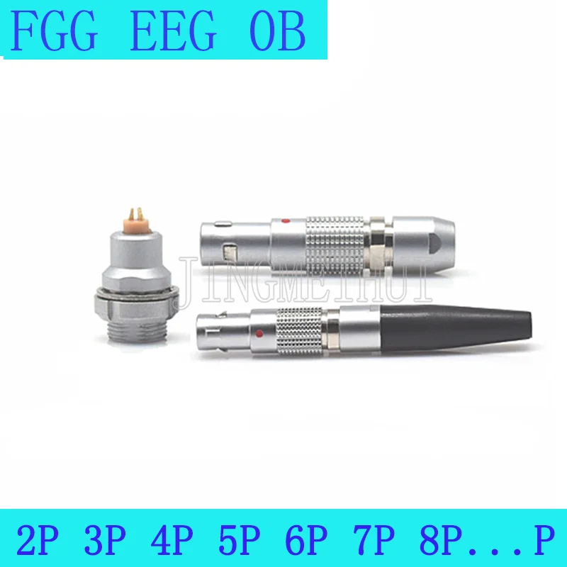 

A Pair FGG EEG 0B.2 3 4 5 6 7 9P Push-Pull Self-Locking Metal Quick Plug and Female Socket For Data And Telecom Systems