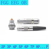 a pair fgg eeg 0b 2 3 4 5 6 7 9p push pull self locking metal quick plug and female socket for data and telecom systems pc board