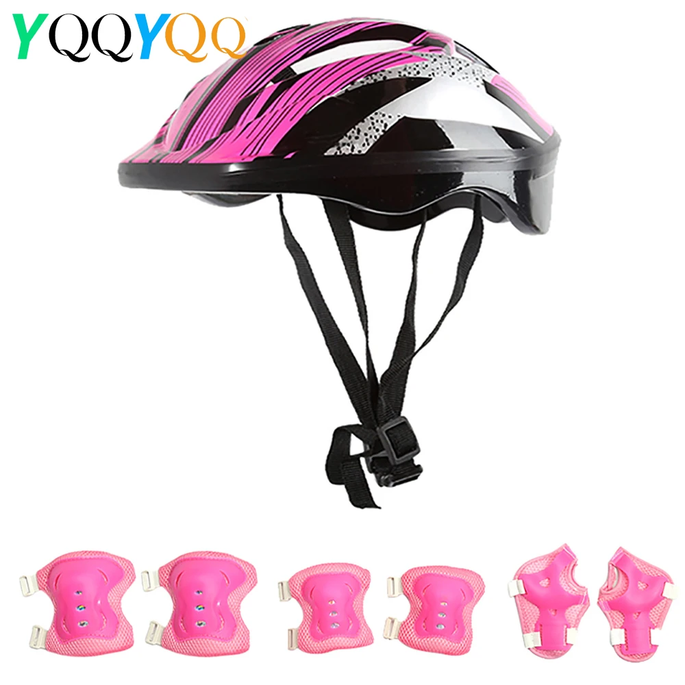 Детский шлем с комплектом спортивной одежды наколенники налокотники защита для