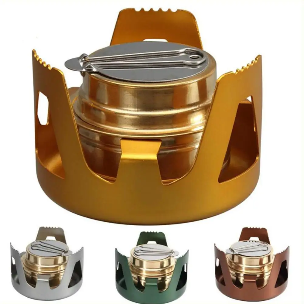 

Portable Mini Split Alcohol Stove Burner Outdoor Camping Picnic Cooking Stove Tripod Alcohol Furnace Backpacking Tourist Burner