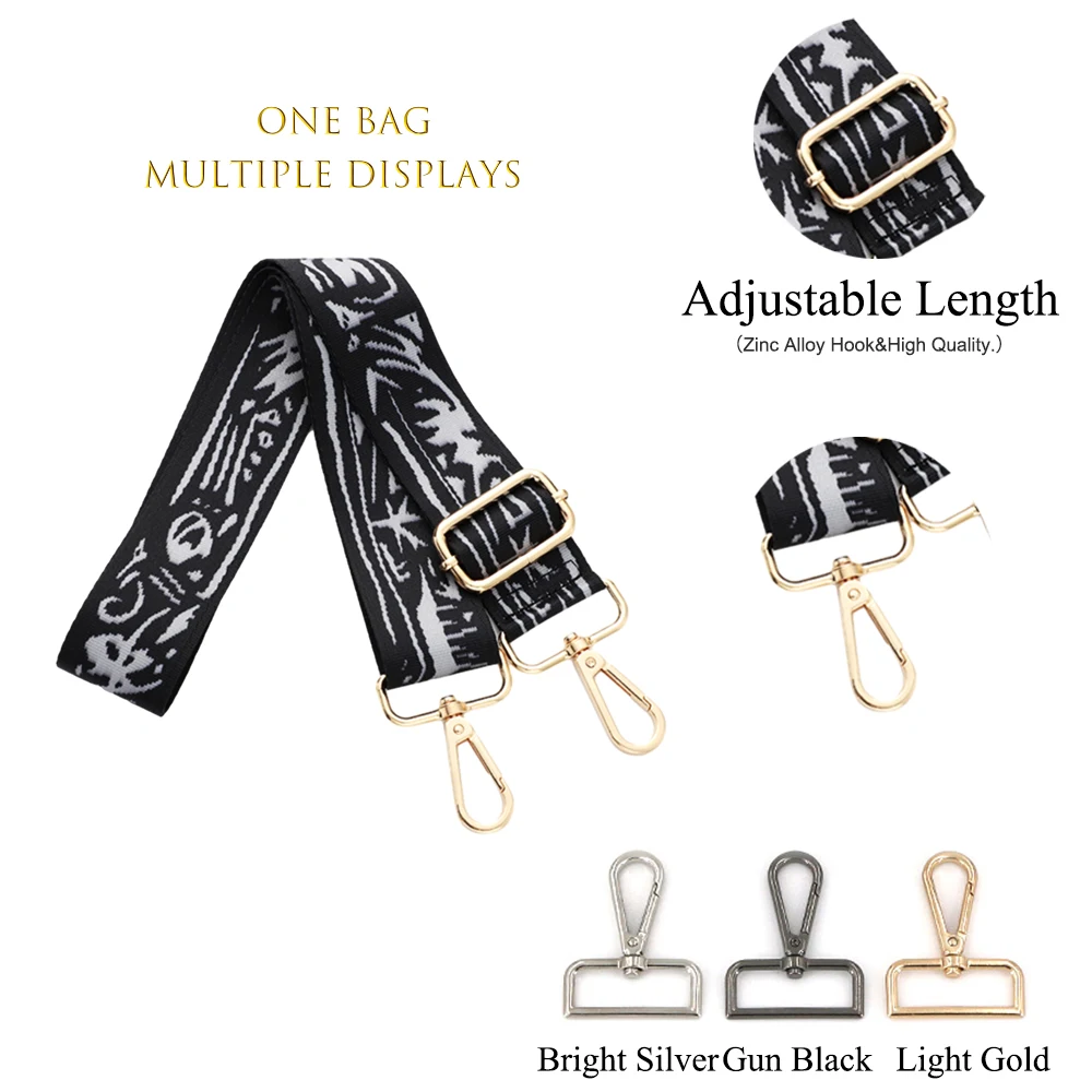 

Bag Strap For Crossbody Women Messenger Detachable Black Fashion Sling Bag Belt Replaceable Adjustable Length New Shoulder Strap