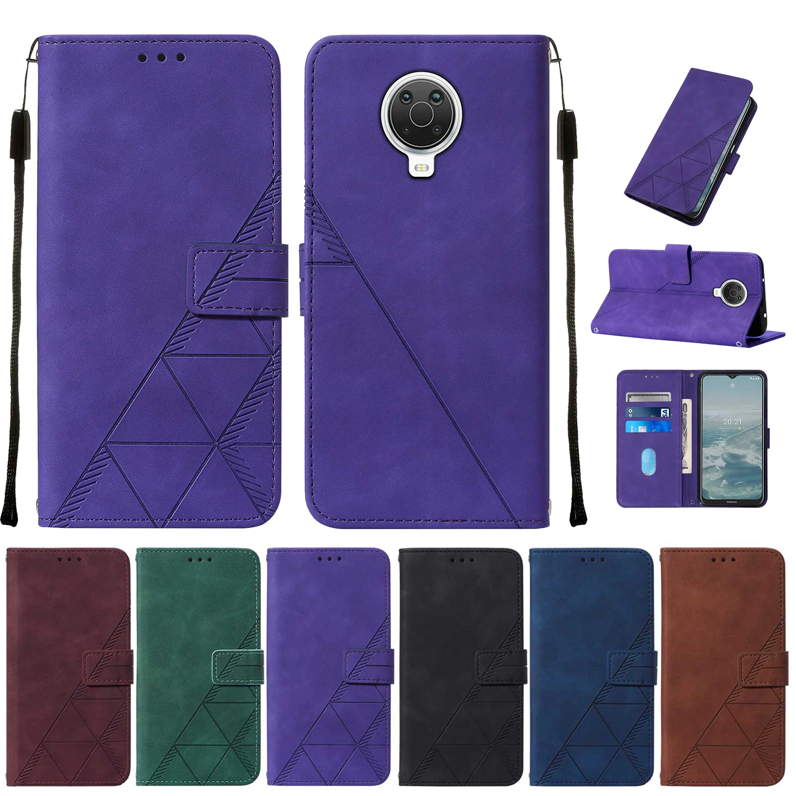 

G10 Business Case for Nokia G10 TA-1334 TA-1351 TA-1346 TA-1338 Leather Cover for Nokia G20 TA-1336 TA-1343 TA-1347 Flip Cases