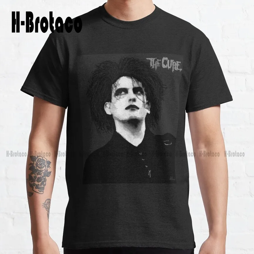 

Классическая футболка Роберт Смит The Cure, рубашка 90-х годов на заказ, футболка унисекс с цифровой печатью Aldult для подростков, модная футболка, ...