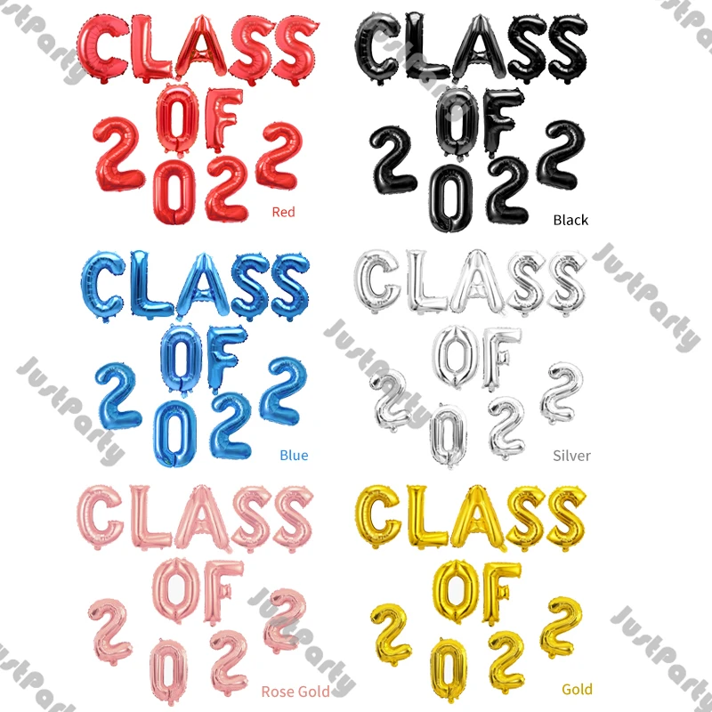 

2022 воздушный шар для выпускного вечера гирлянда, украшение, выпускной, надпись, воздушный шар, баннер, черный, красный, золотой, серебряный, с...
