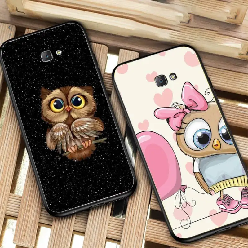 

Cartoon Cute Owl Phone Case for Samsung J 2 3 4 5 6 7 8 prime plus 2018 2017 2016 core
