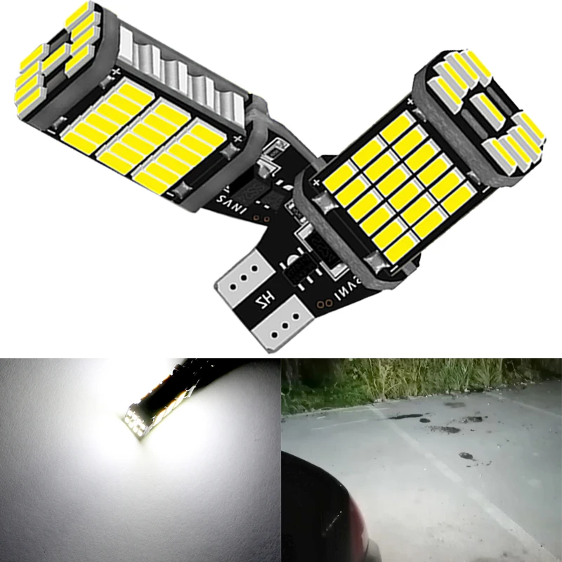 2 шт. автомобильные фонари заднего хода T15 W16W 921 светодиодный ные лампы Canbus без ошибок 12 В 4014 SMD 7000K белые автомобильные задние парковочные фонари