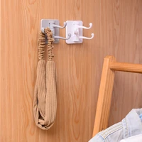 kitchen hook organizer punch free multi purpose wall hooks 180 degree rotatable bathroom stick hook key clothes adhesive hook