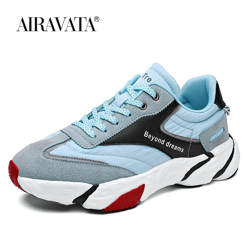 Men Fashion Lace-up Breathable Platform Sneakers Sports Youth Trend Tennis Non-slip Running Shoes