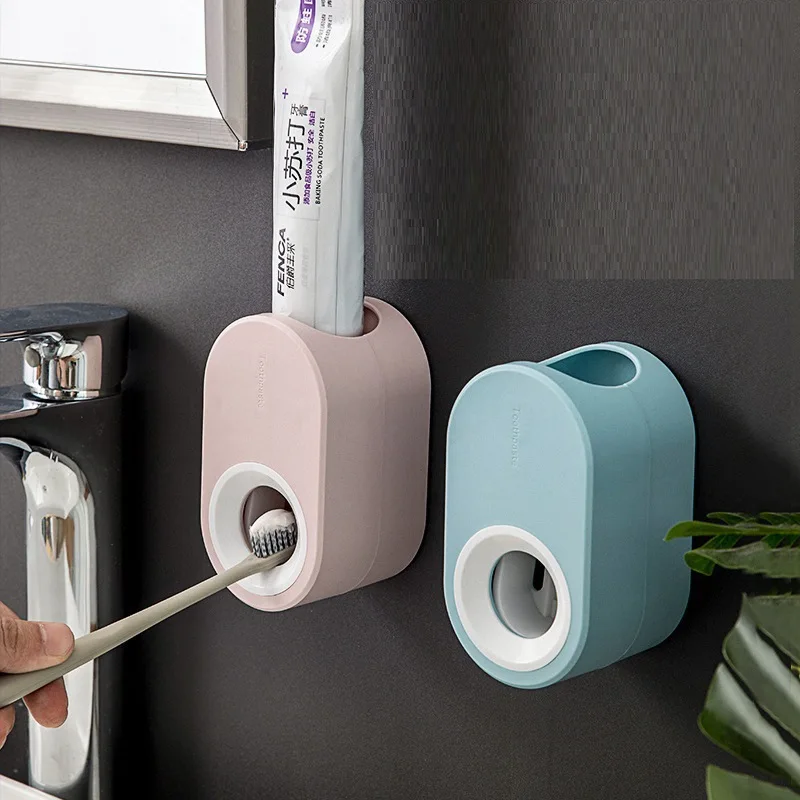 

Автоматический Дозатор зубной пасты, настенный набор аксессуаров для ванной комнаты, выжималка для зубной пасты, держатель для зубных щето...