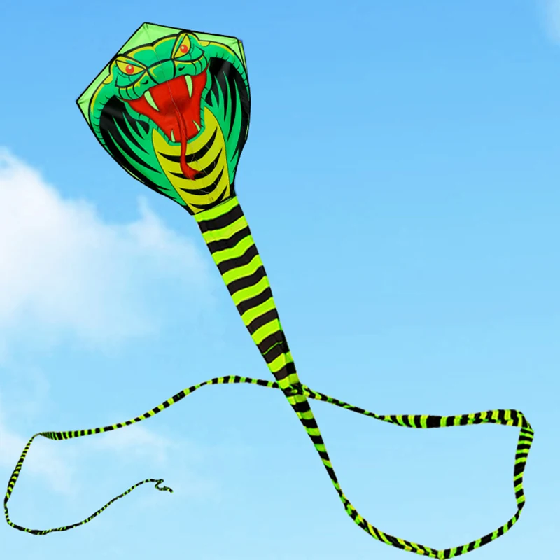 

free shipping large snake kite cobra kite with handle line outdoor toys for adult bird eagle kite animal weifang kite factory