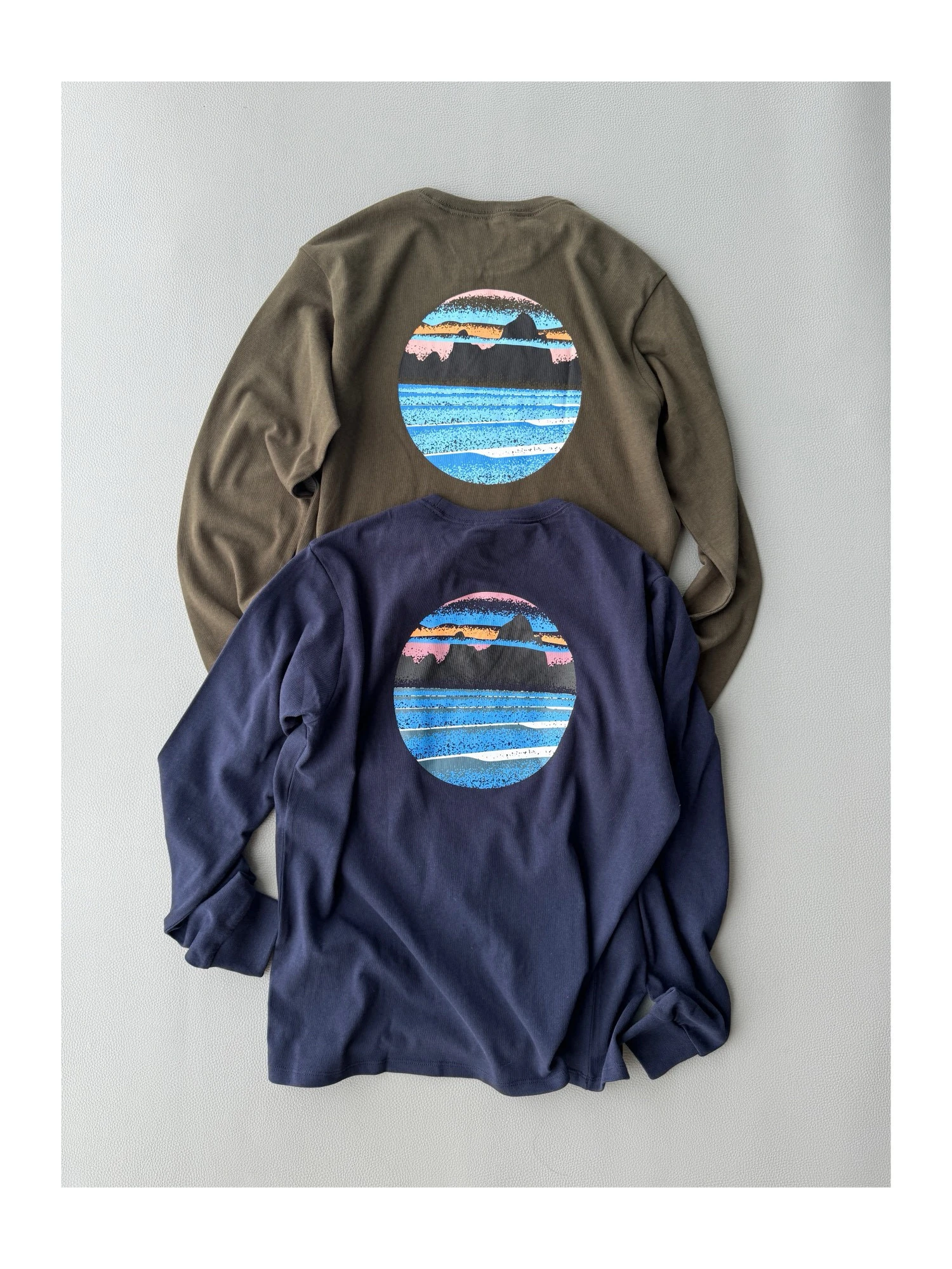 American Mountain Outdoor Retro Peak Print 280 High Weight Pure Cotton Soft Comfortable Breathable Long sleeves Shirt Men and...