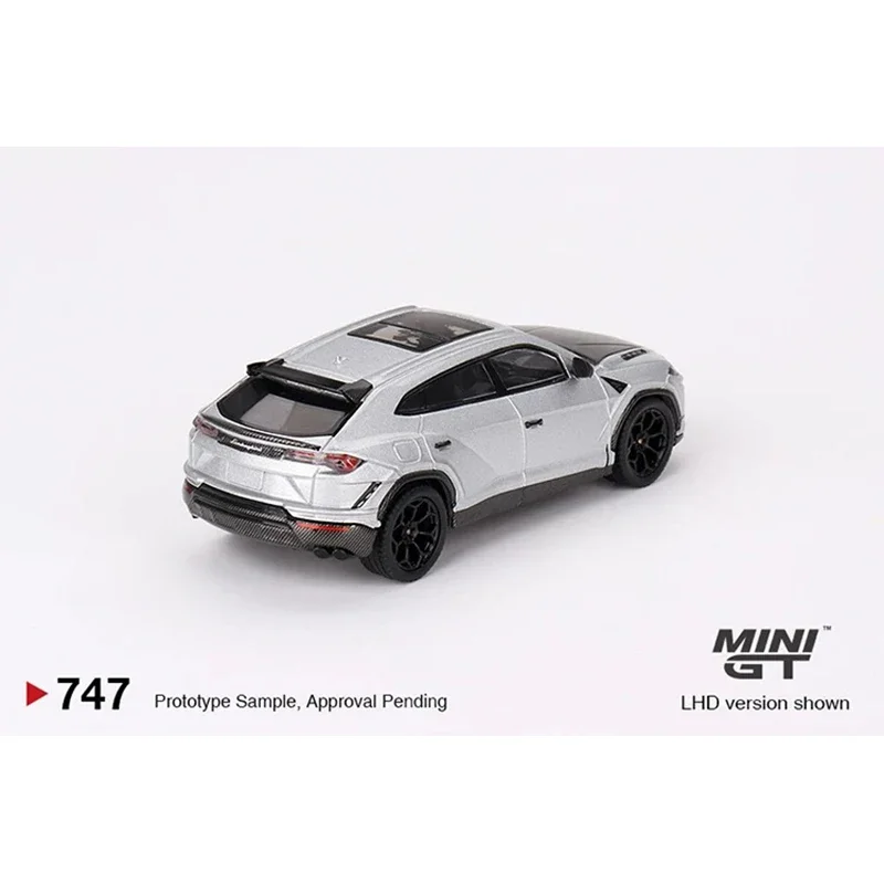 В наличии 1:64 MINIGT 747 Urus Performante Grigio Nimbus литая под давлением диорама коллекция