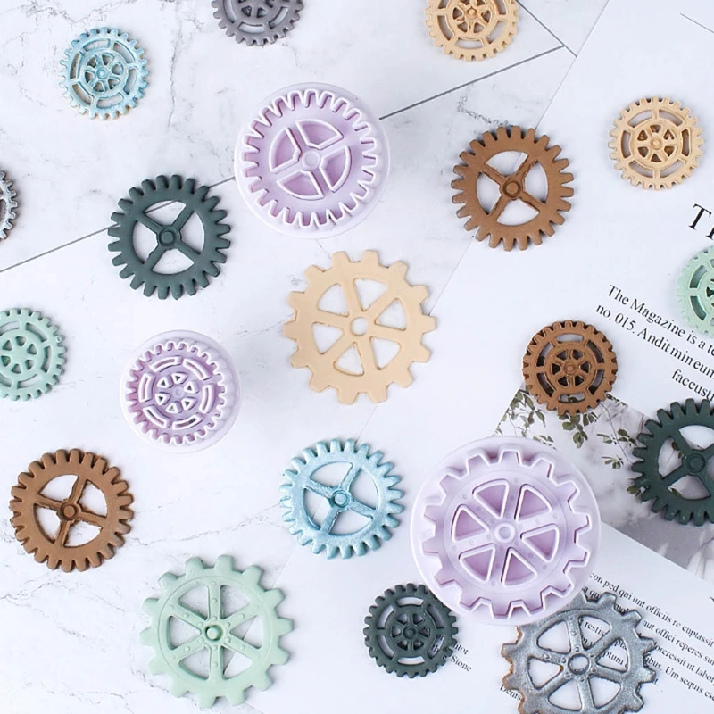 Пластиковые шестерни для выпечки печенья форма в стиле стимпанк часы колесо