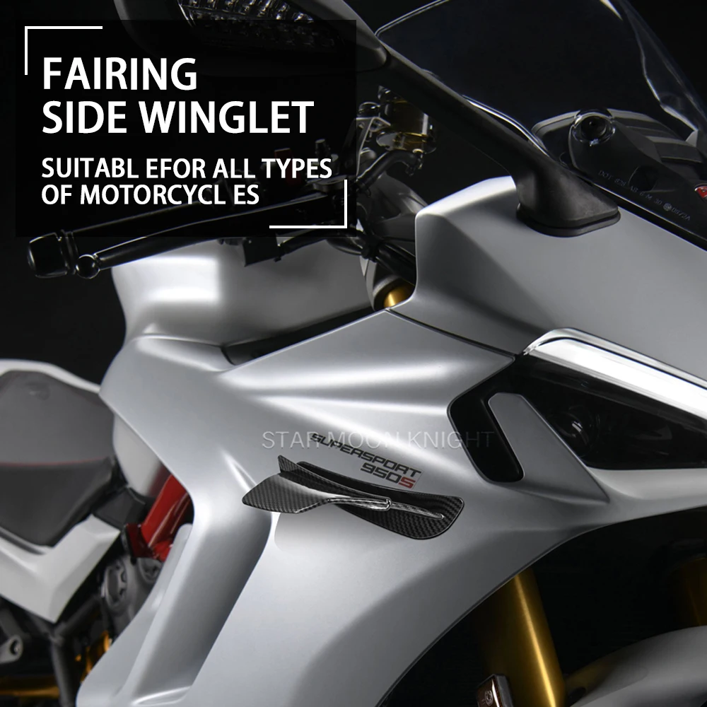 

Motorcycle Side Winglet Spoiler Wind Flow Fixing Wing Front Fairing For Ducati Panigale V2 V4 899 959 1198 1199 1299 Panigale R