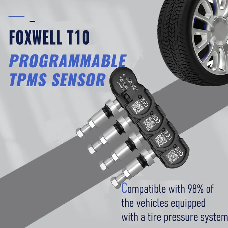 

4 шт. Foxwell T10 датчики для Foxwell T1000 TPMS инструмент для программирования данных/изменения датчика давления в шинах Система контроля тестер