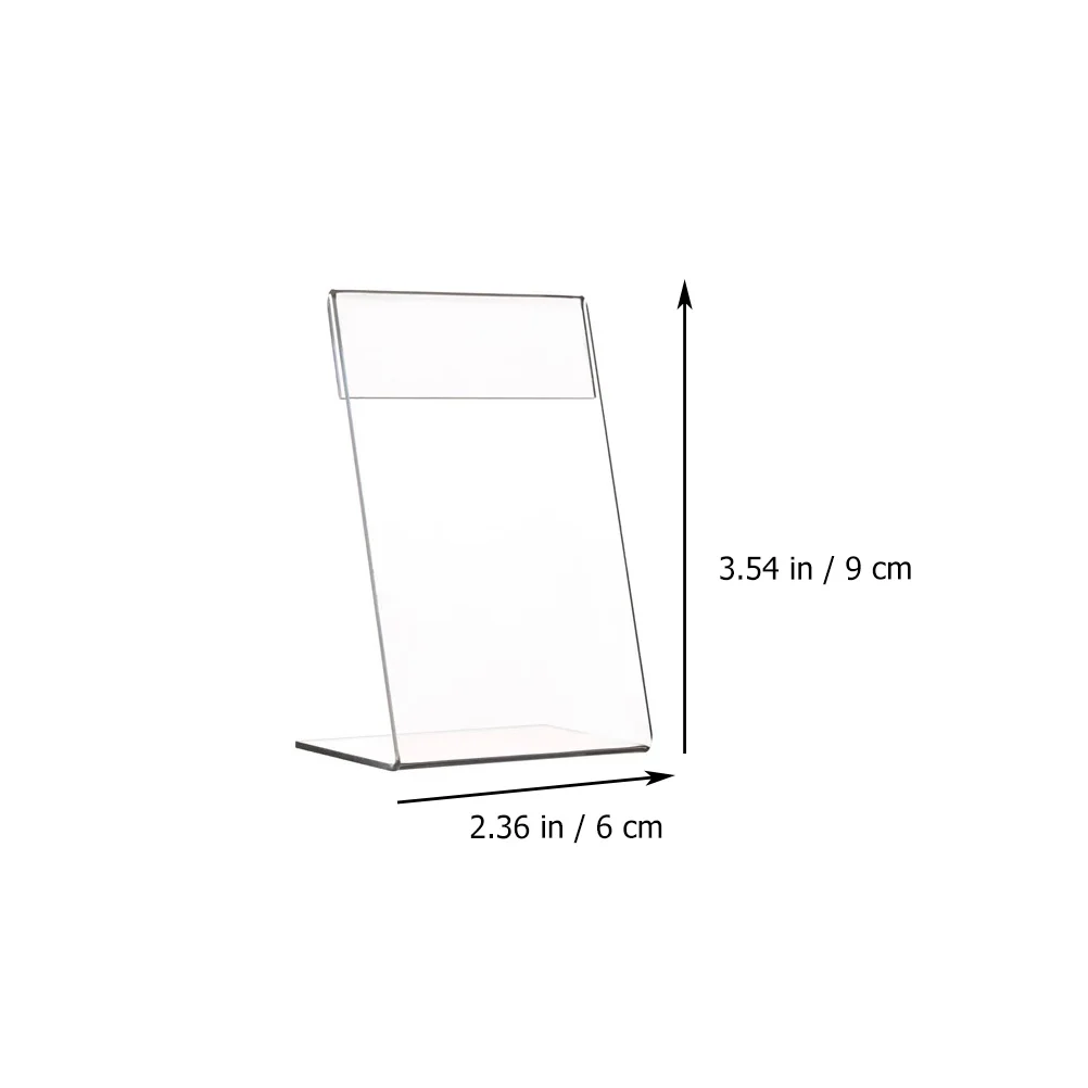 9pcs clear acrylic sign holder restaurant menu display stand transparent label stand free global shipping