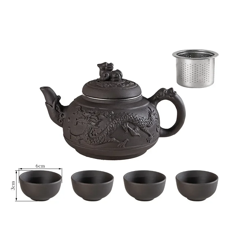 Ручной чайник JINGDE TEA SET из фиолетовой глины